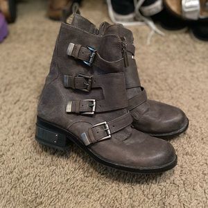 Vince Camuto Dark Grey Leather Women’s Boots